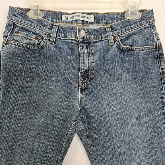 GAP Women Low Rise Boot Cut Y2K Western Jeans Size 12A - Picture 2 of 7